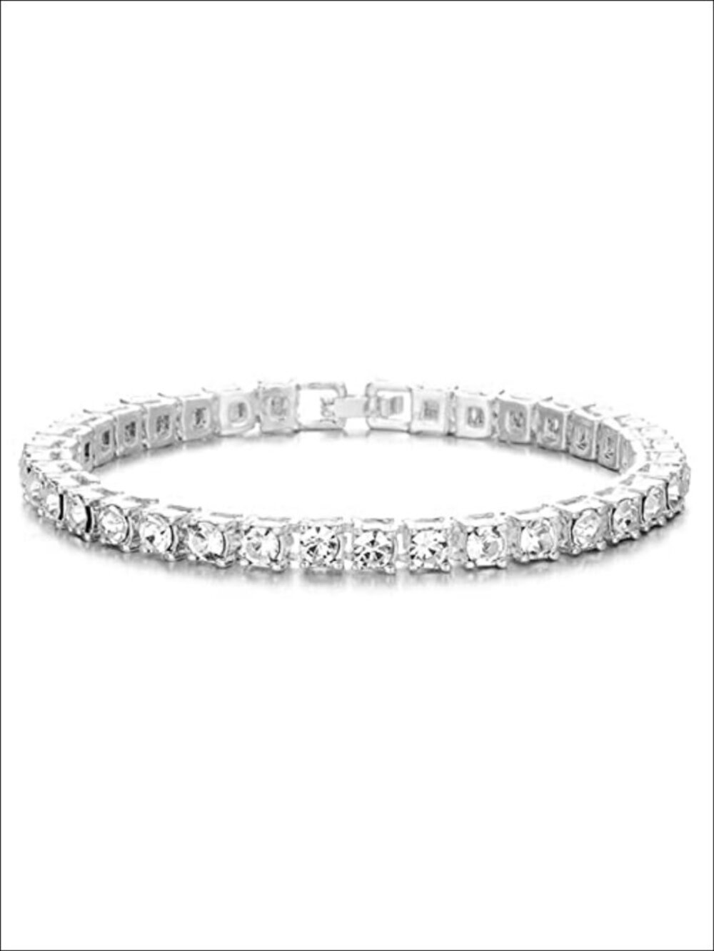 14K Gold Silver Diamond Tennis Cuban Link Bracelet Hip Hop Jewelry